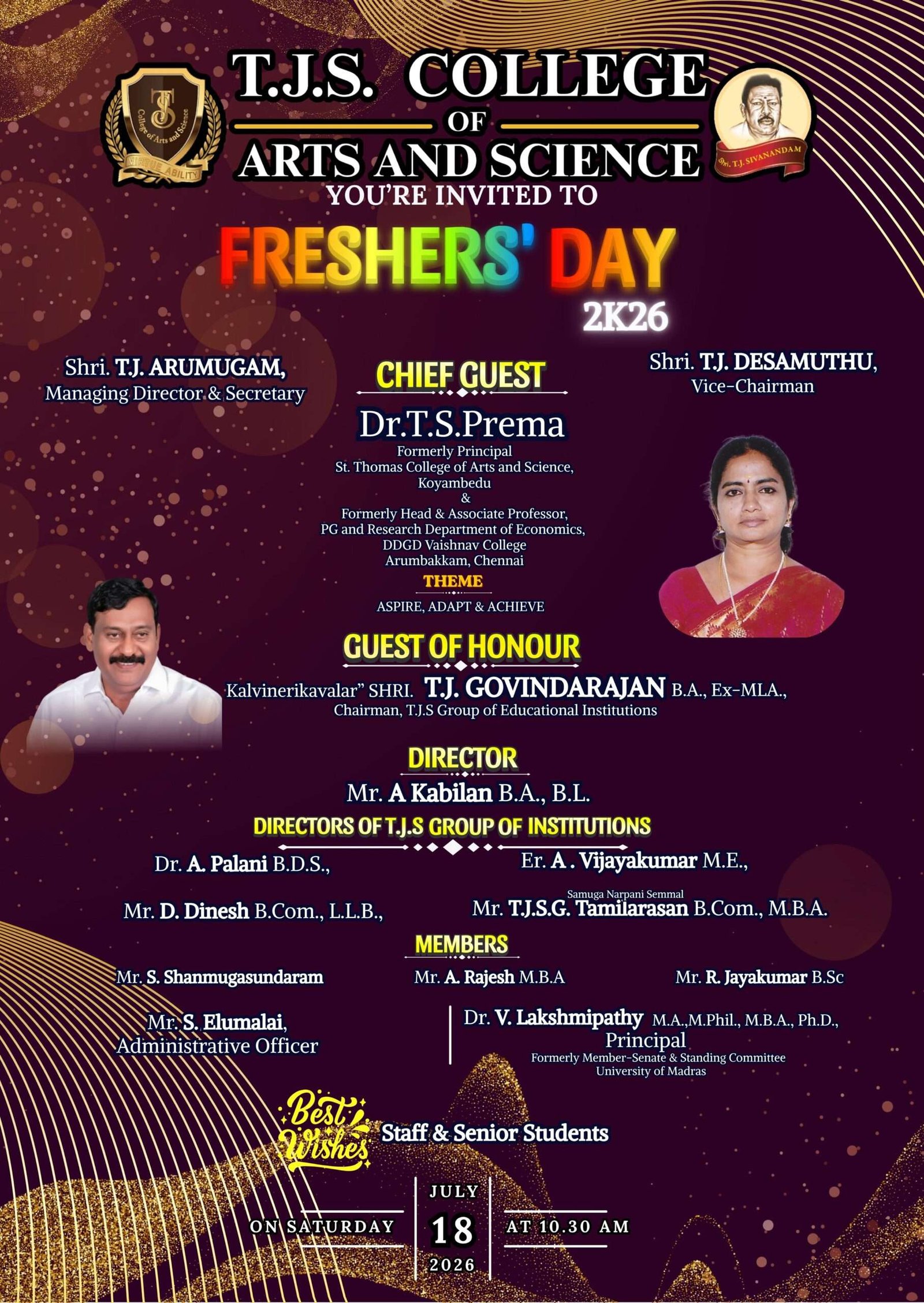 Freshers' Day Invitation